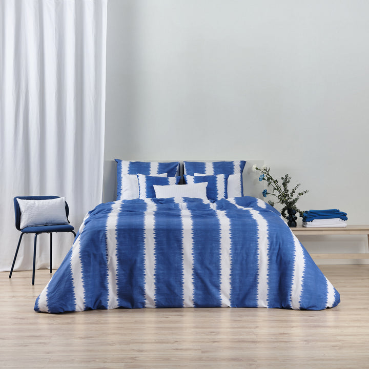 Funda nórdica Brístol Azul Cobalto 100% algodón