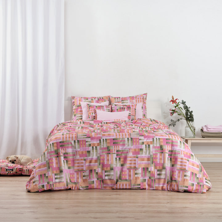 Housse de couette Diss Fuchsia 100% coton