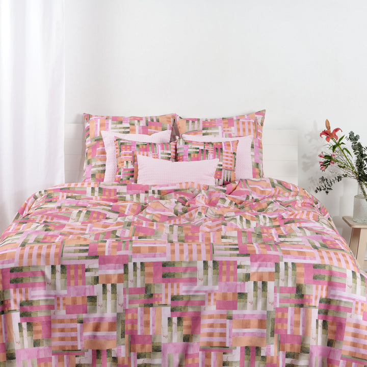 Housse de couette Diss Fuchsia 100% coton
