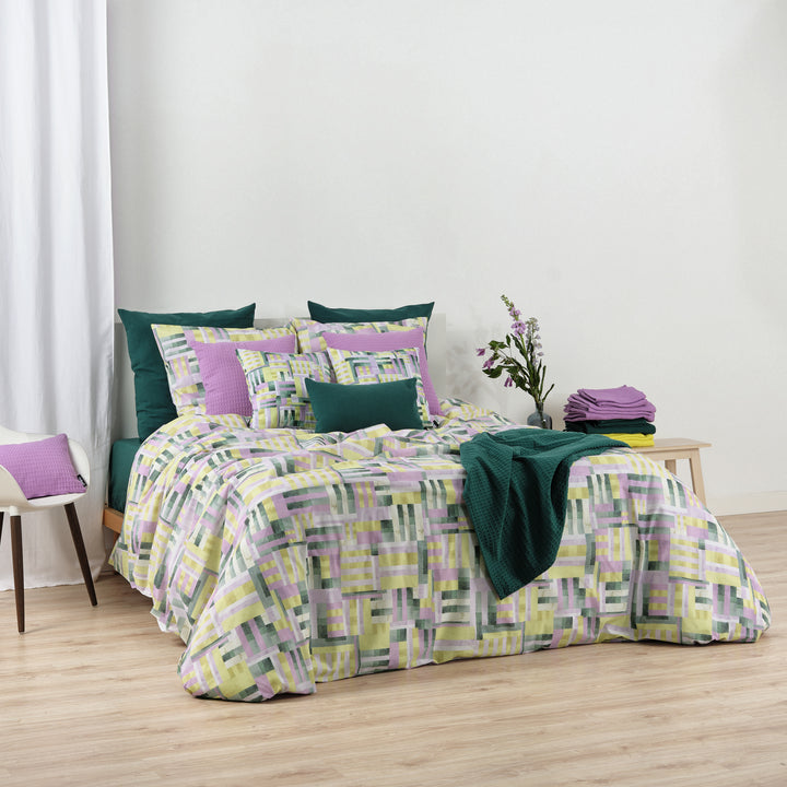 Housse de couette Diss Lilas 100% coton