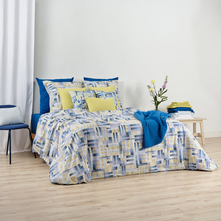 Housse de couette Diss Blue 100% coton