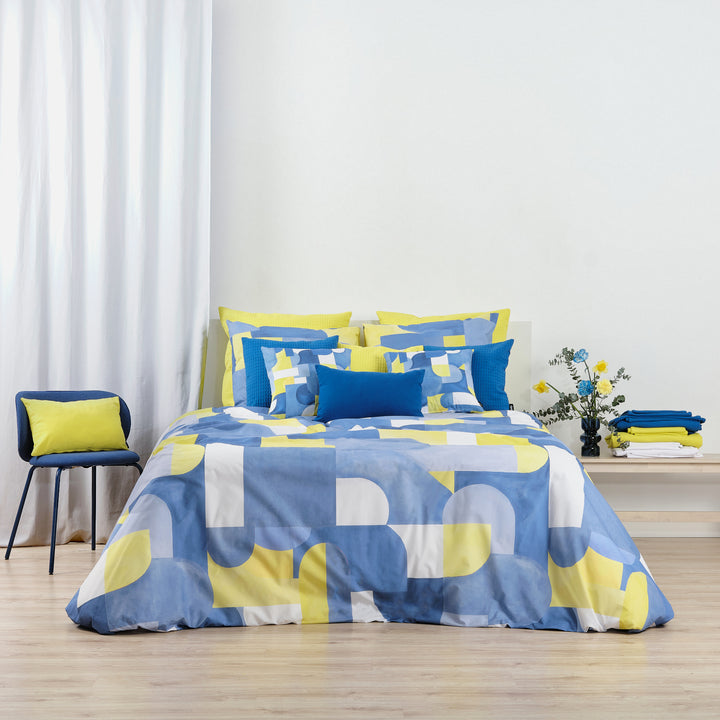 Housse de couette Dundee Blue 100% coton