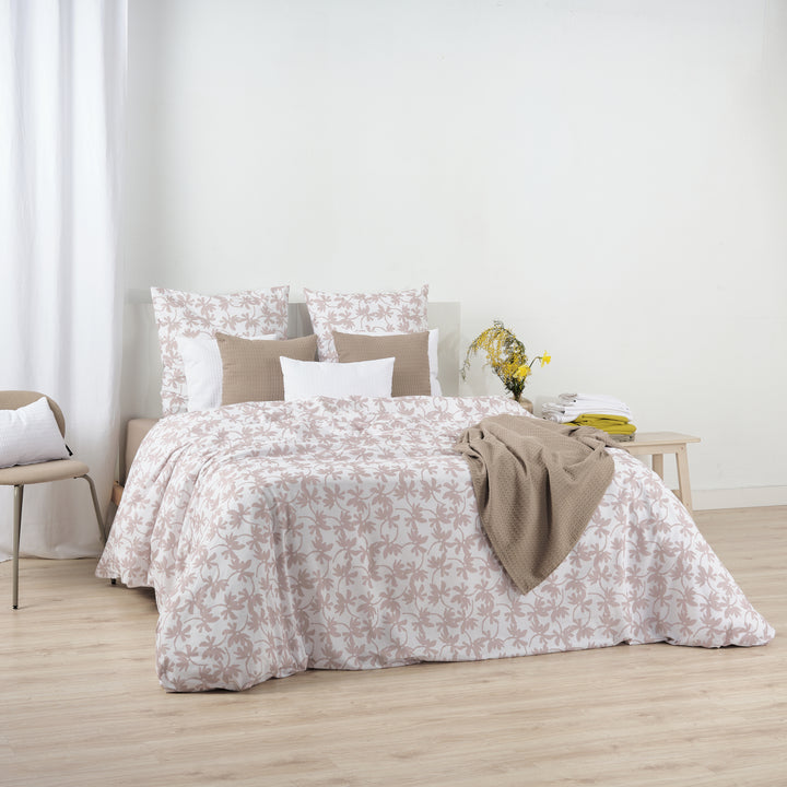 Housse de couette réversible Halton Brown 100% coton