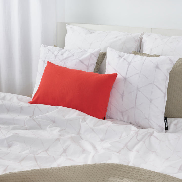 Housse de couette Gris poireau 100% coton