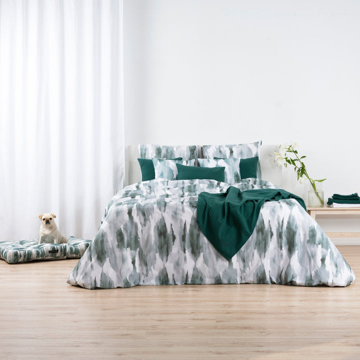 Housse de couette Luton Emerald 100% coton