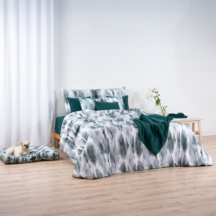 Housse de couette Luton Emerald 100% coton