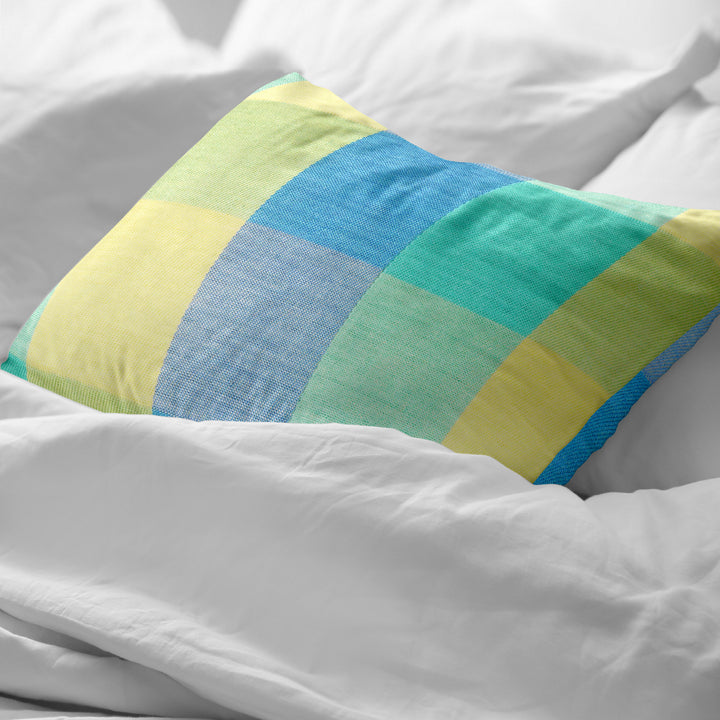 Funda de almohada Bath Azul 100% algodón