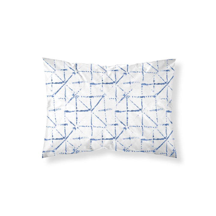 Taie d'oreiller 100 % coton bleu Crawley