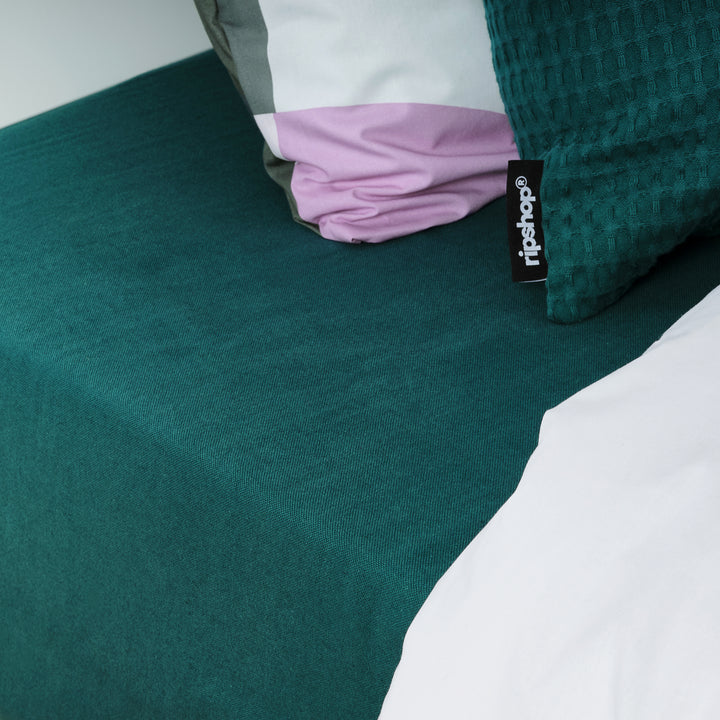 Housse de coussin gaufré 100% coton Esmeralda