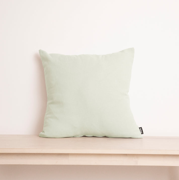 Housse de coussin 100% lin menthe