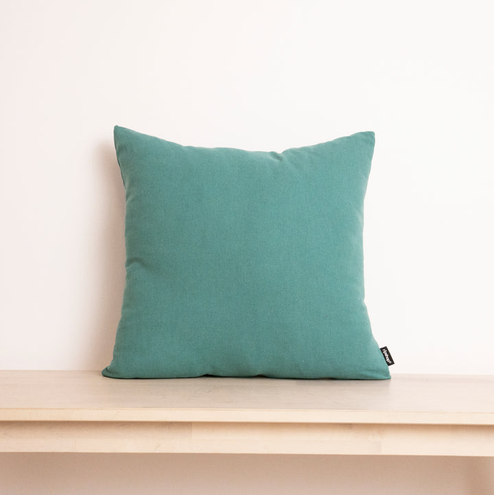 Housse de coussin 100% lin turquoise