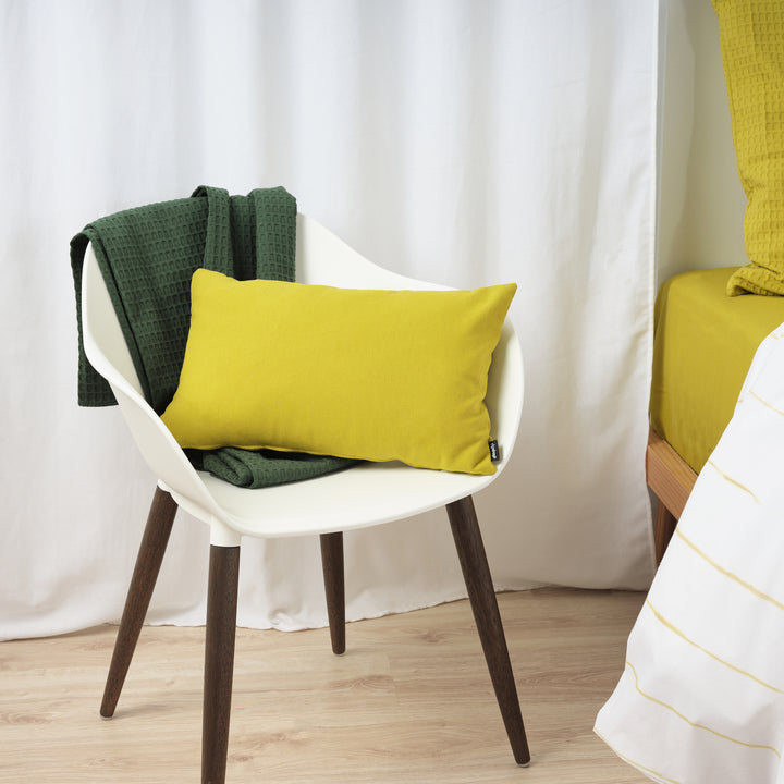 Housse de coussin 100% lin vert clair 30x50 cm