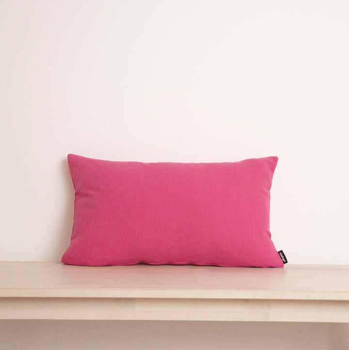Funda de cojín 100% Lino Fucsia 30x50 cm