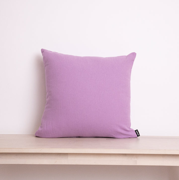 Housse de coussin 100% lin Lilas