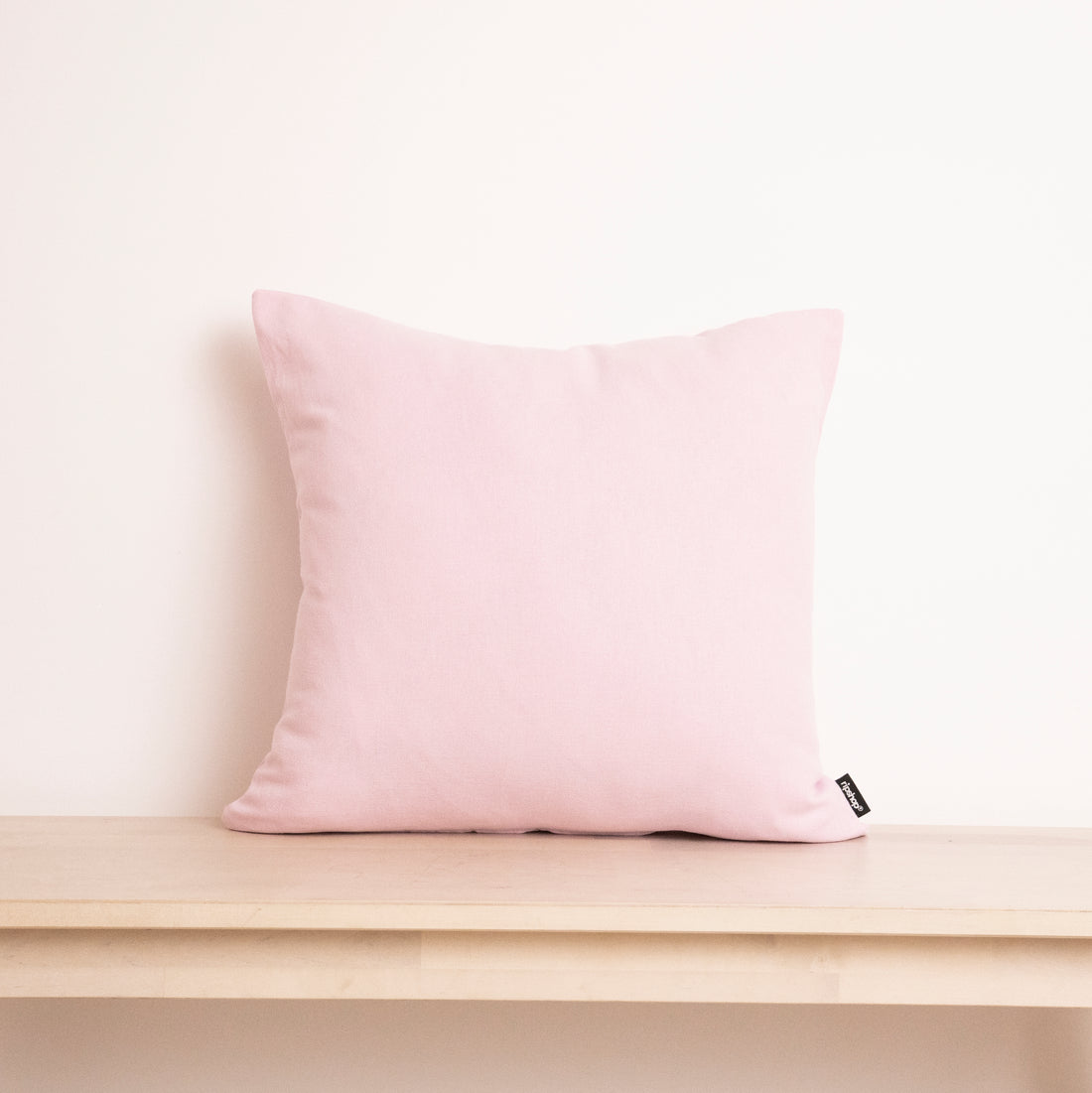 Housse de coussin 100 % lin rose pâle