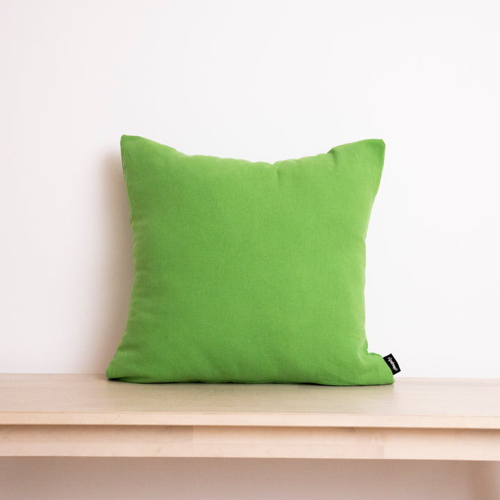 Housse de coussin 100% lin vert trèfle