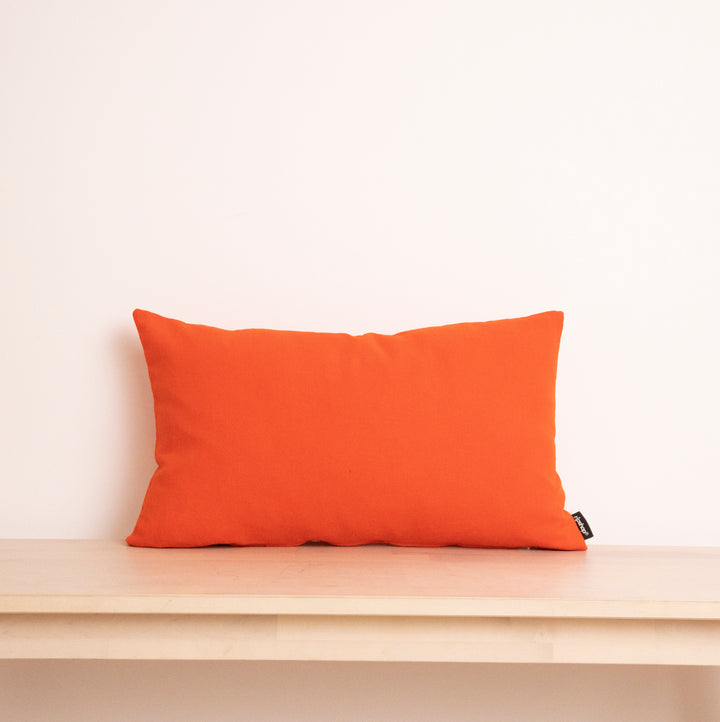 Housse de coussin 100% lin Orange foncé 30x50 cm