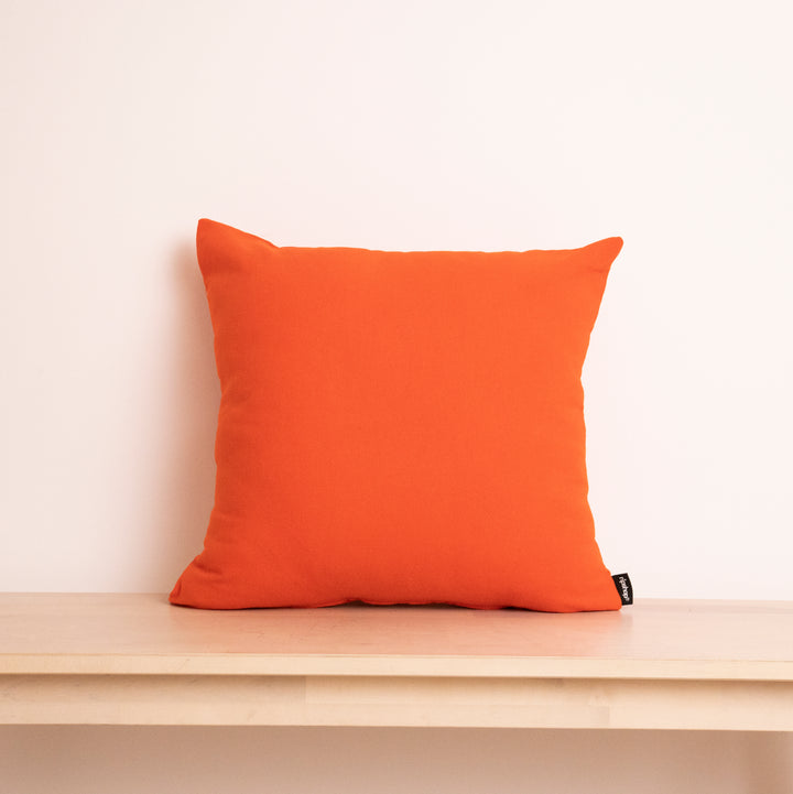 Housse de coussin 100% lin orange foncé