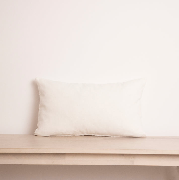 Funda de cojín 100% Lino Blanco Óptico 30x50 cm