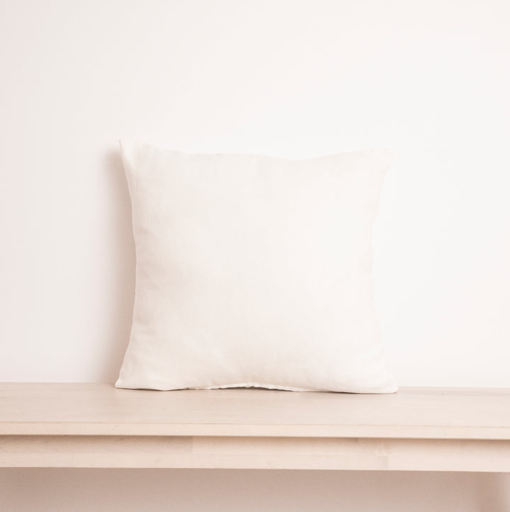 Funda de cojín 100% Lino Blanco Óptico