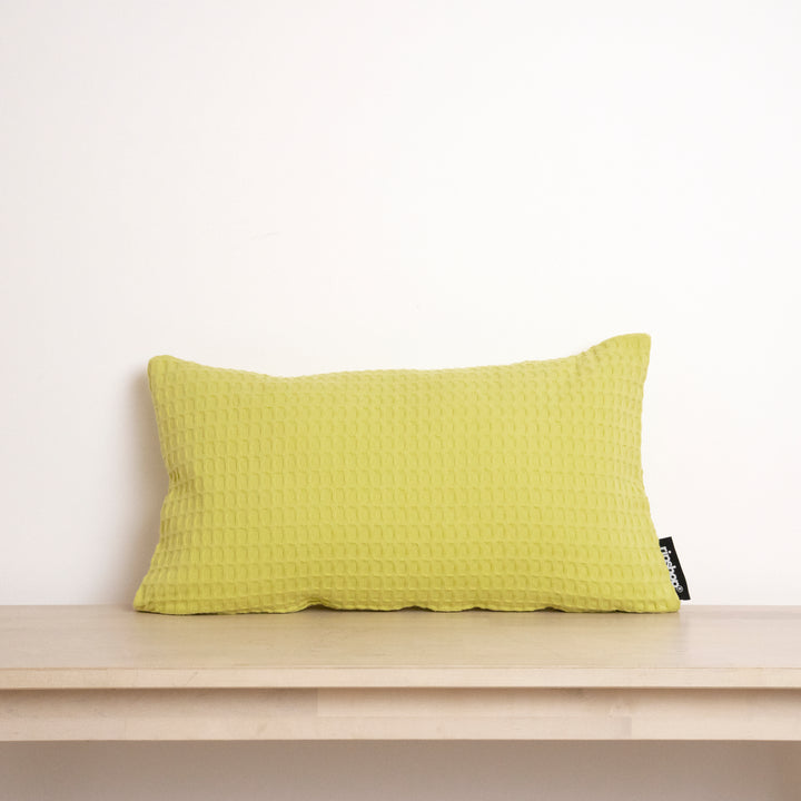 Housse de coussin gaufré 100% coton Vert Clair 30x50 cm