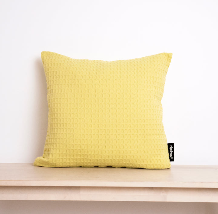 Housse de coussin gaufré 100% coton Vert Clair