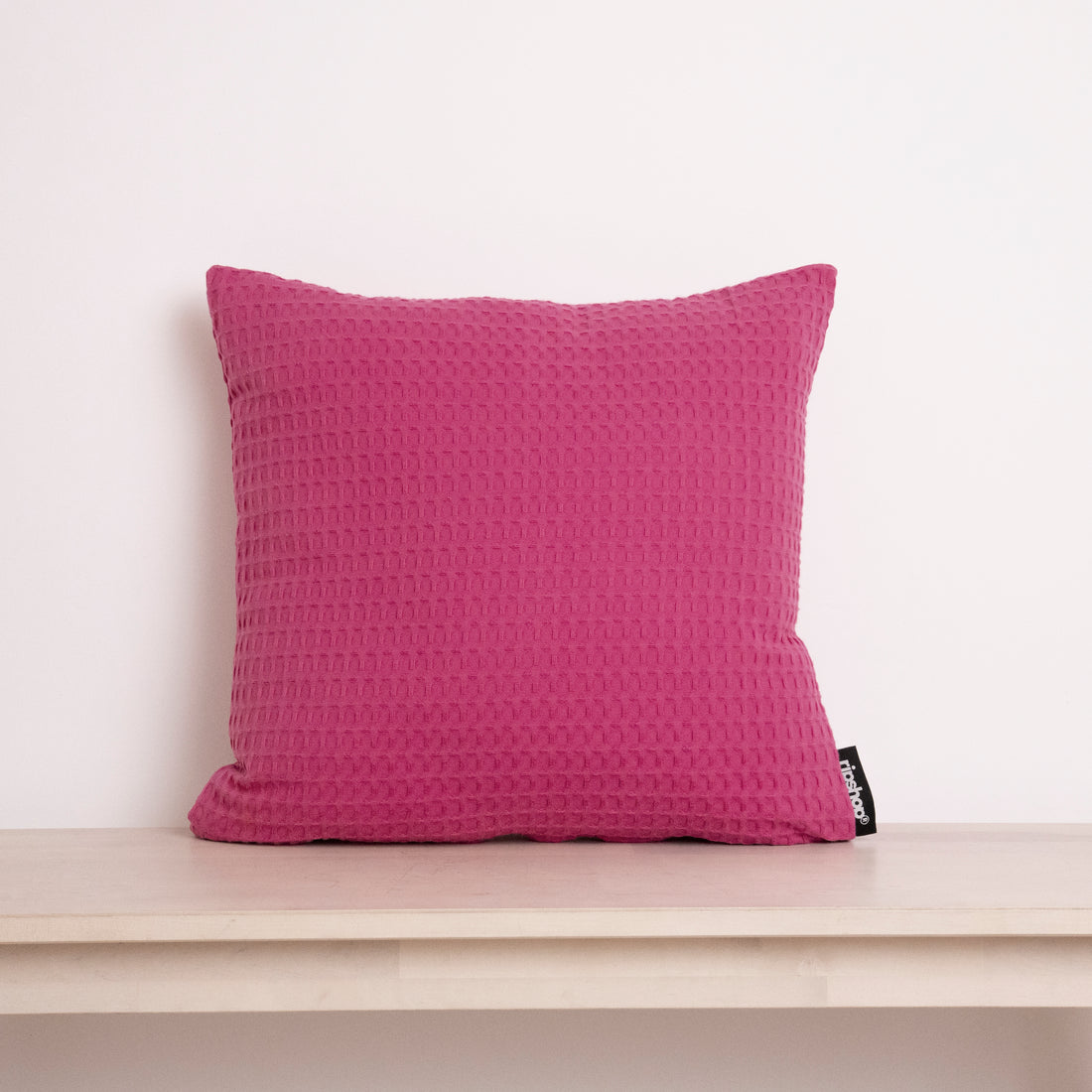 Waffle cushion cover 100% cotton Fuchsia