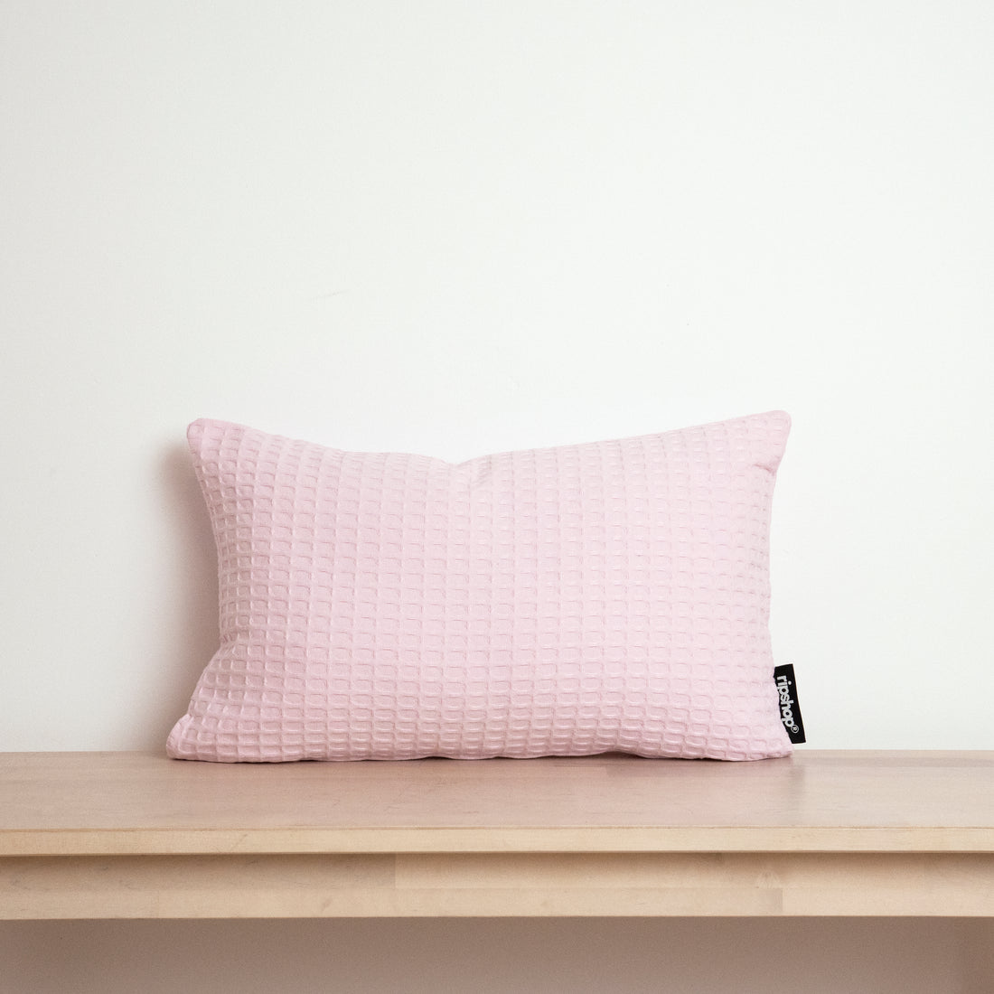 Waffle cushion cover 100% cotton Rosewood 30x50 cm