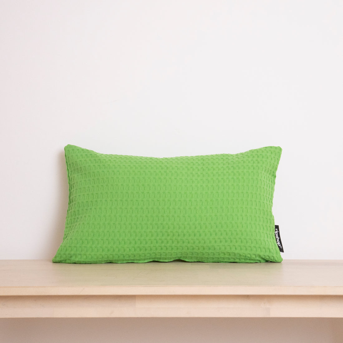 Waffle cushion cover 100% cotton Clover green 30x50 cm