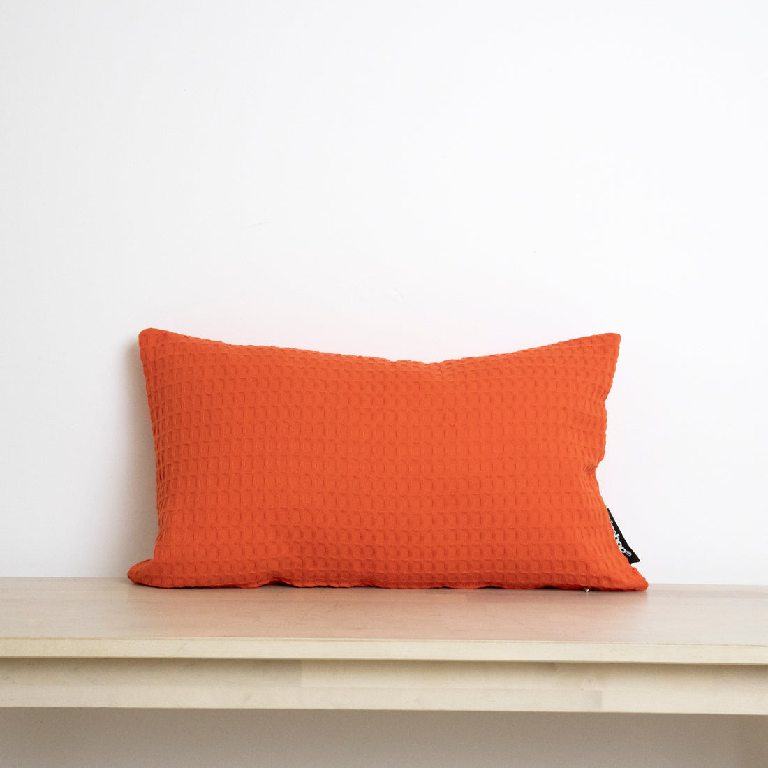 Waffle cushion cover 100% cotton Dark Orange 30x50 cm