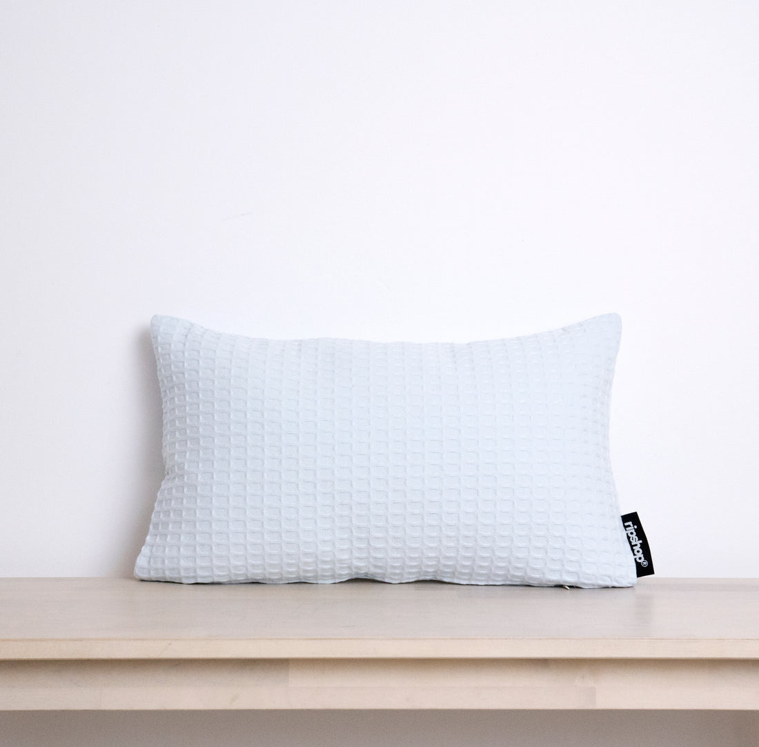Waffle cushion cover 100% cotton Blue Illusion 30x50 cm