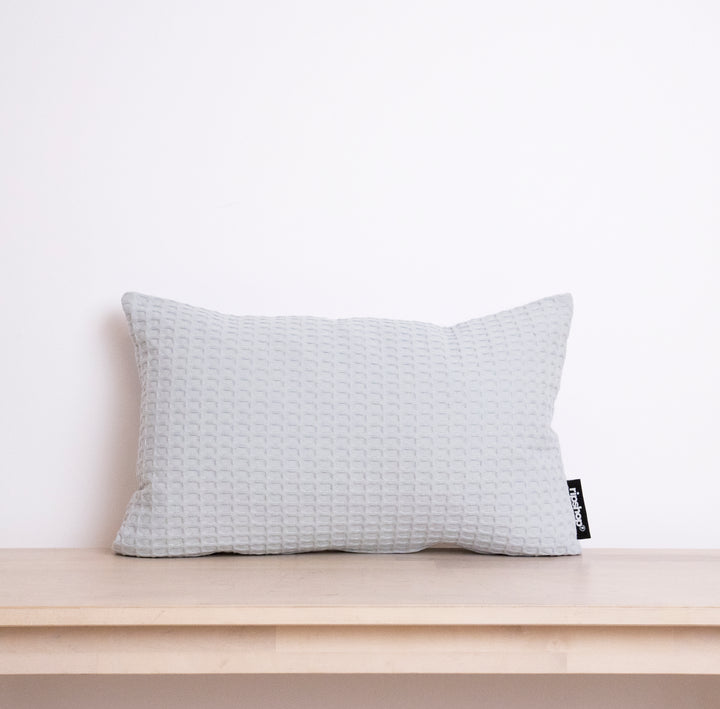 Housse de coussin gaufré 100% coton Vert Aqua 30x50 cm