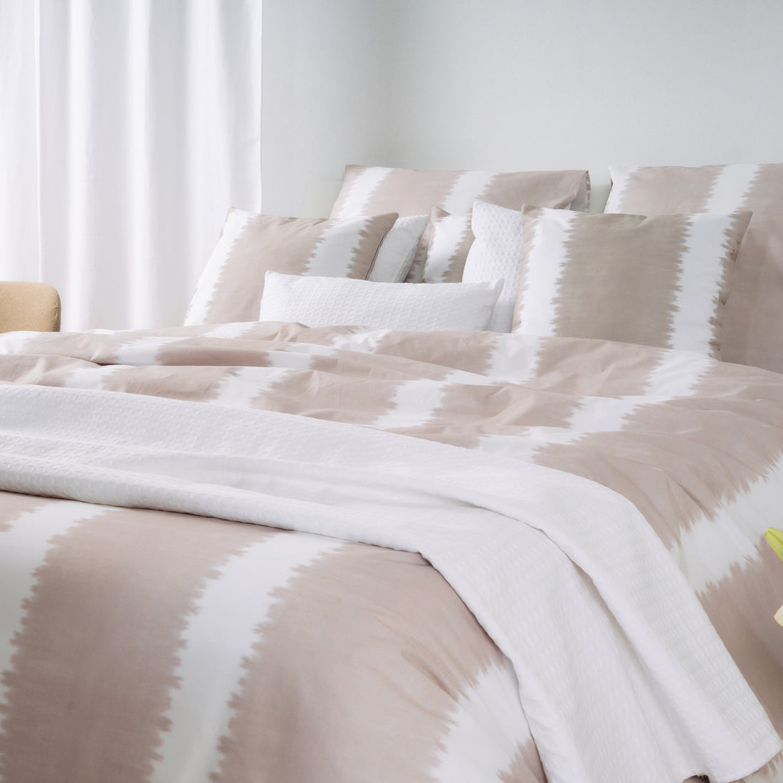 Plaid Gaufré 100% coton Blanc optique