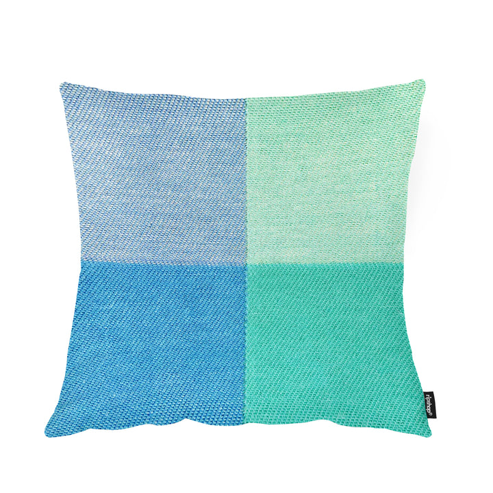 Housse de coussin bleu de bain 45x45 cm