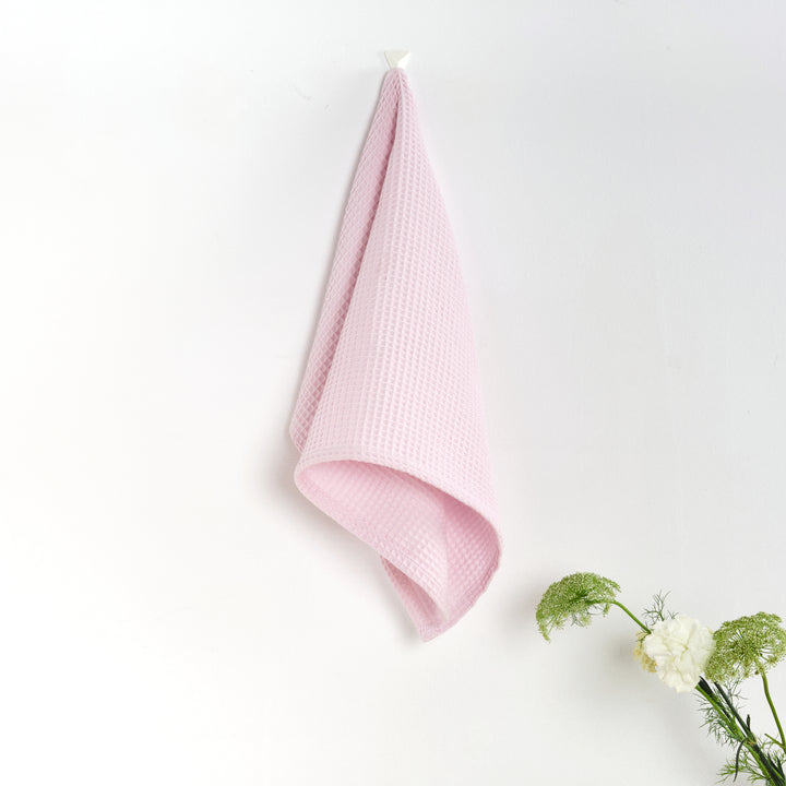 Paquet de 2 pièces. Torchon de cuisine gaufré 100% coton Bois de rose