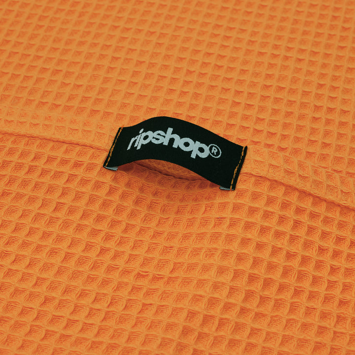 Paquet de 2 pièces. Torchon de cuisine gaufré 100 % coton orange clair