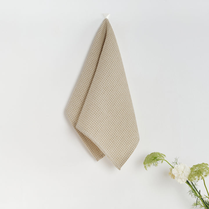 Paquet de 2 pièces. torchon de cuisine gaufré 100% coton lin