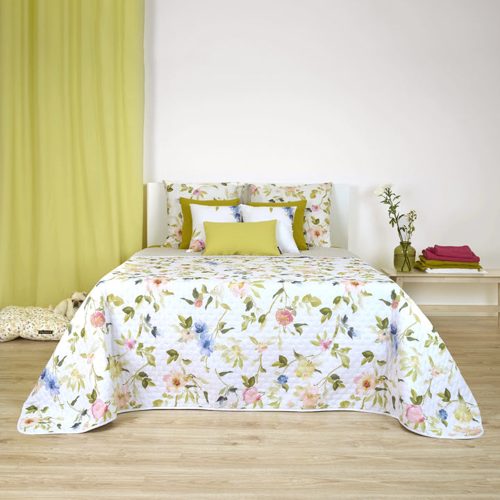 Colcha entretiempo reversible Leeds Verde