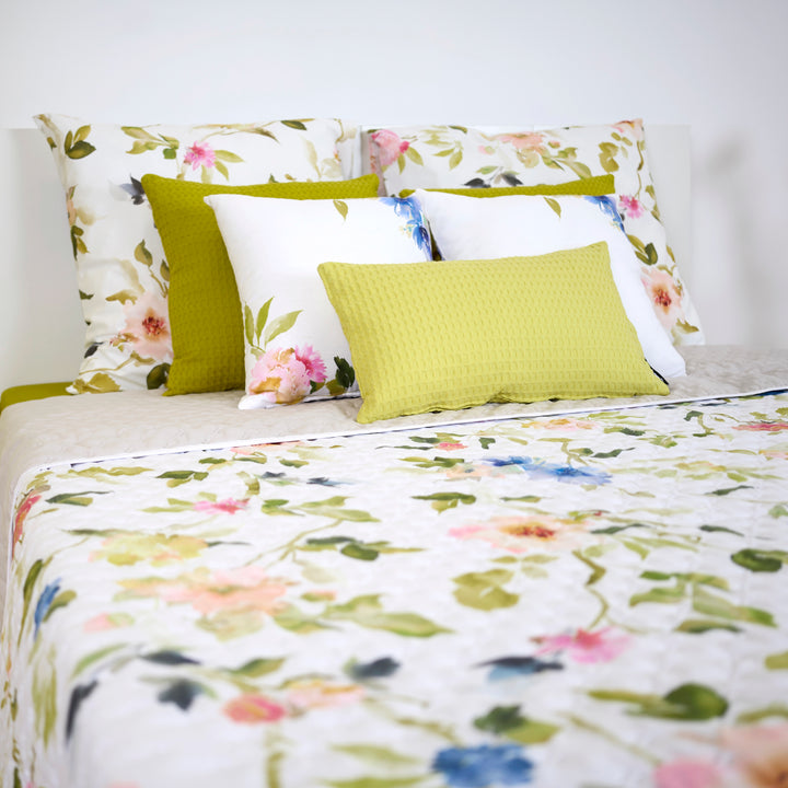 Colcha entretiempo reversible Leeds Verde