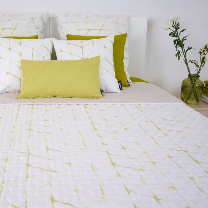 Couette réversible mi-saison vert poireau