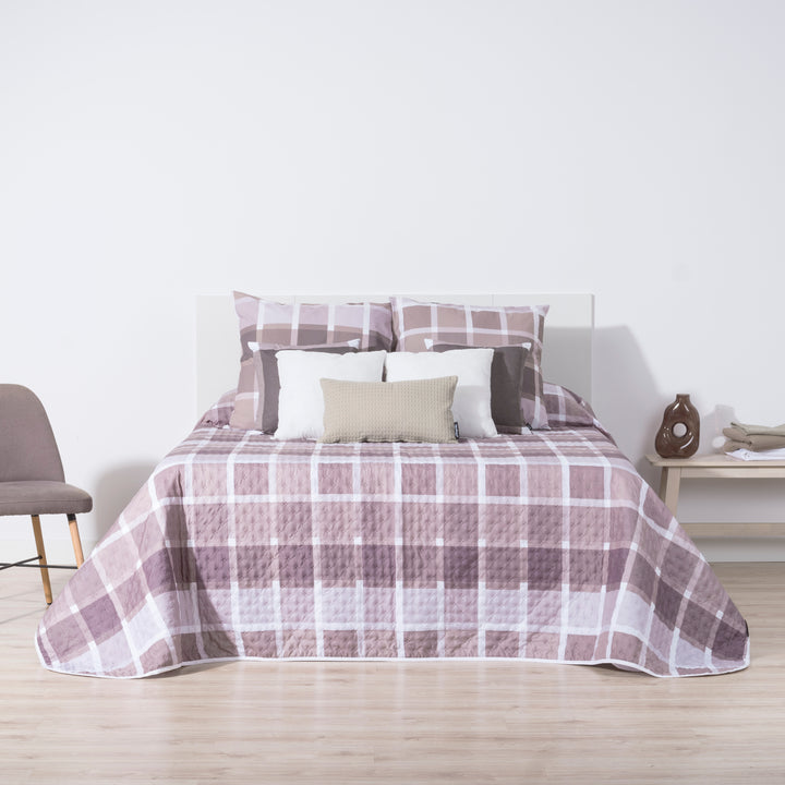 Colcha entretiempo reversible Sutton Marrón