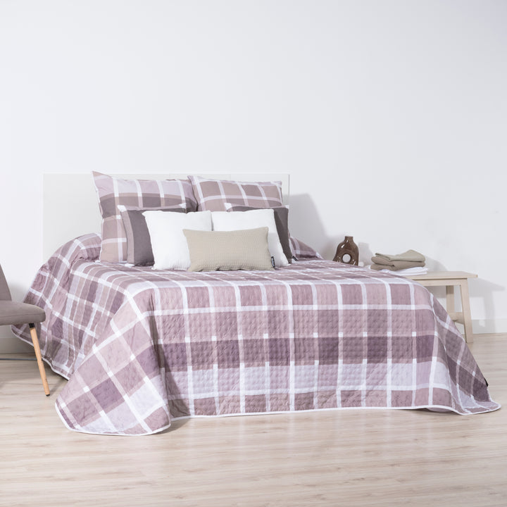 Colcha entretiempo reversible Sutton Marrón