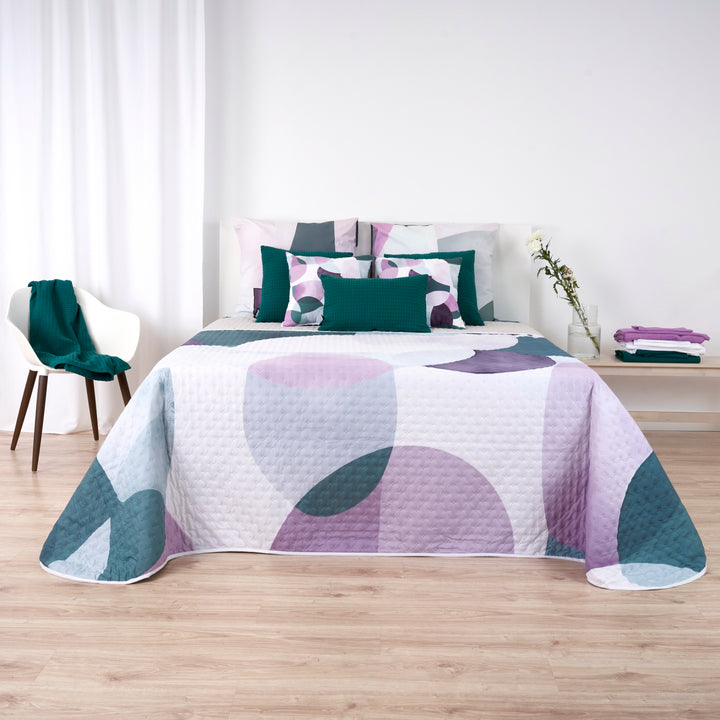 Colcha entretiempo reversible York Lila