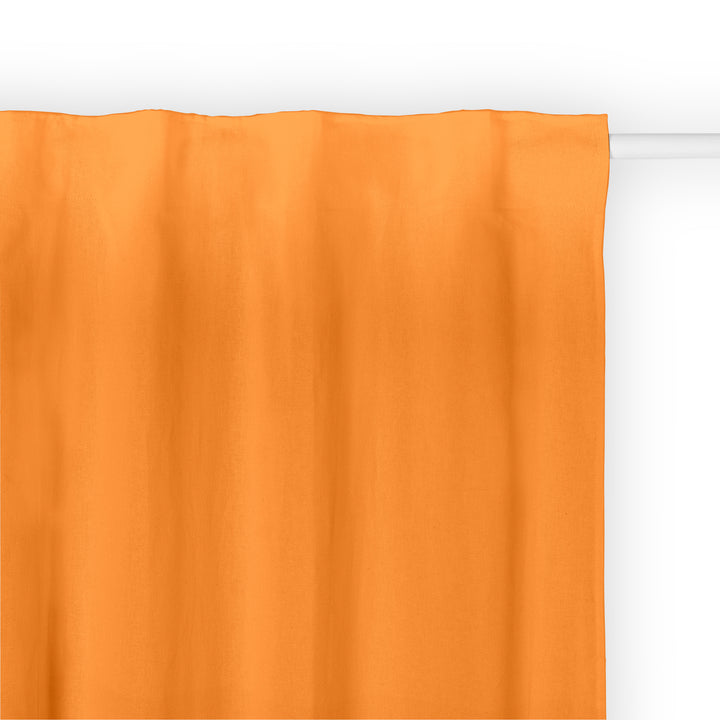 Cortina Cinta trasera Lino 100% Naranja Claro