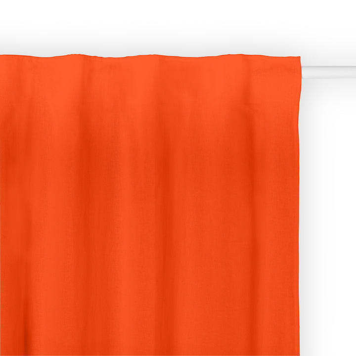 Cortina Cinta trasera Lino 100% Naranja Oscuro