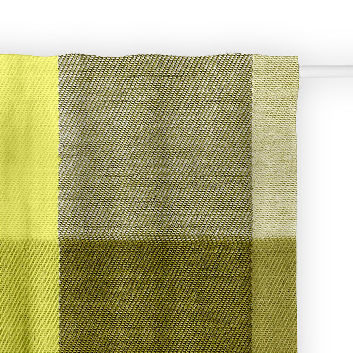 Curtain Tape Back 100% Cotton Bath Green