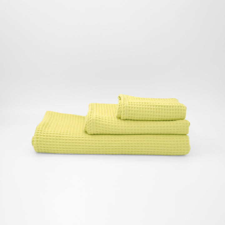 Toalla Waffle 100% algodón Verde Claro