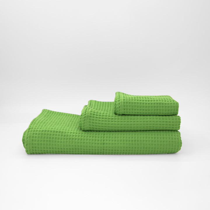 Toalla Waffle 100% algodón Verde Trébol