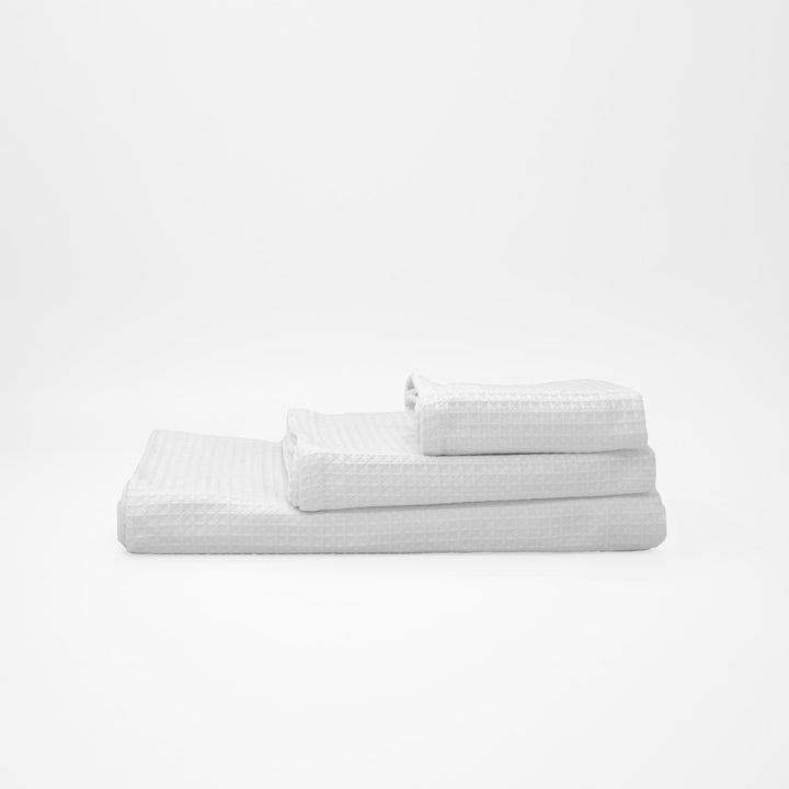 Toalla Waffle 100% algodón Blanco Optico