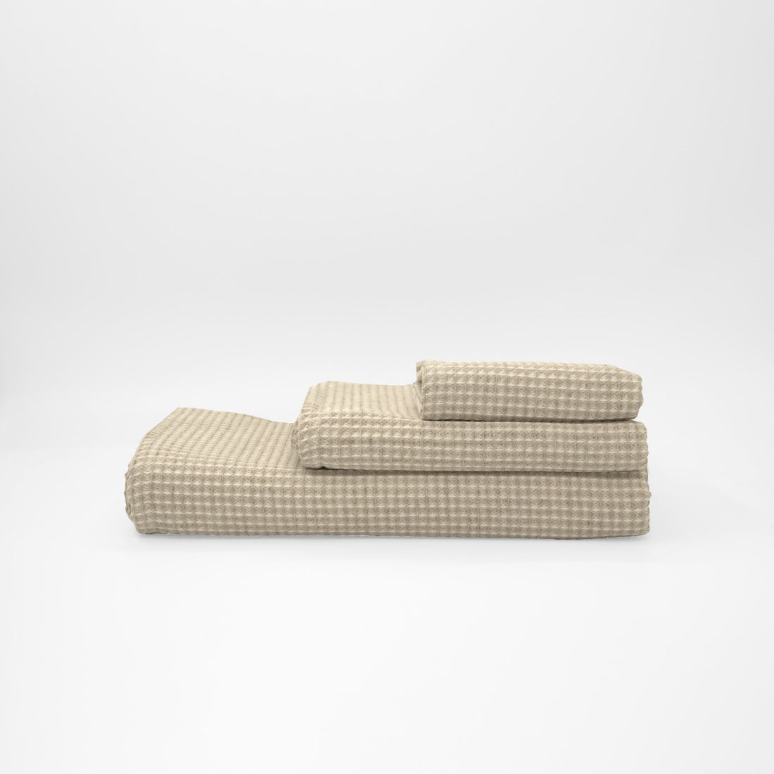 Serviette gaufrée 100 % coton et lin